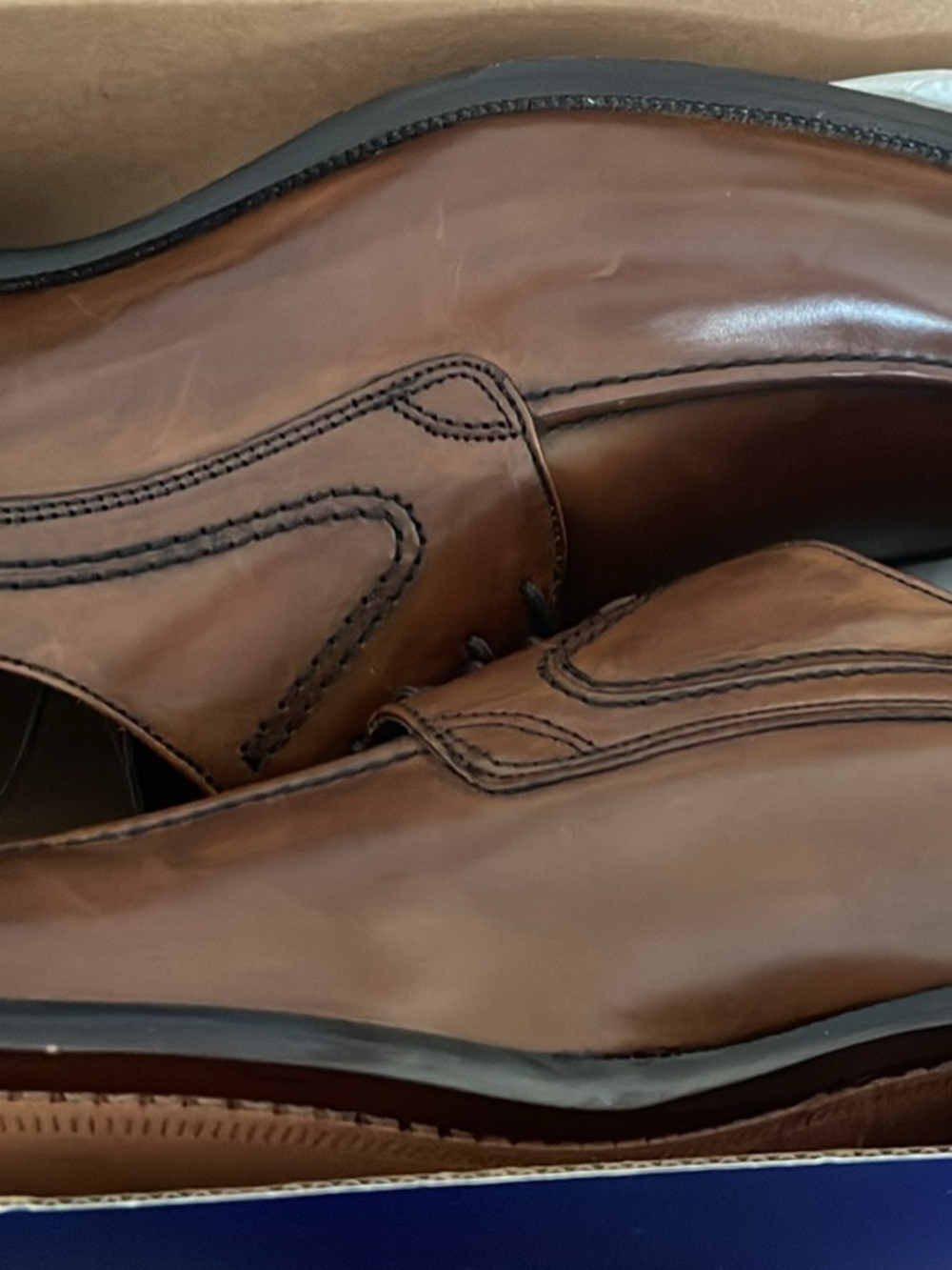 Johnston & Murphy Men’s Tan Leather Oxfords Shoes. Elegant.Like New